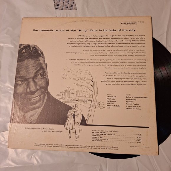 nat king cole sings ballards of the day lp record - Picture 4 of 4